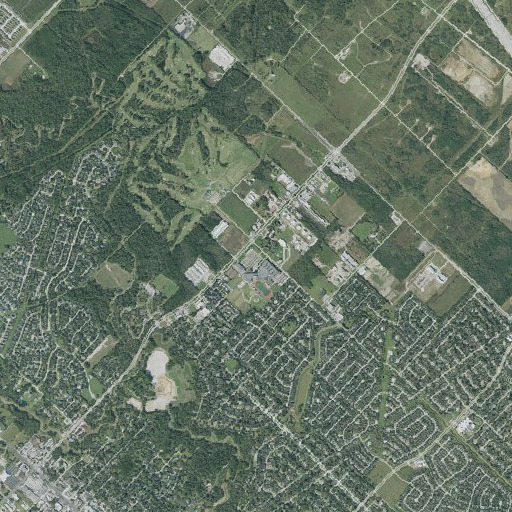 Aerial imagery of Clear Brook High School, TX