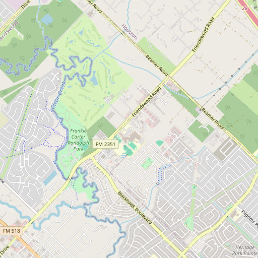 OpenStreetMap map of Clear Brook High School, TX