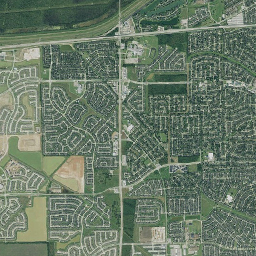 Aerial imagery of Mission West Elementary School, TX