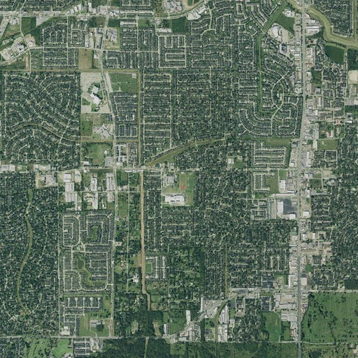 Aerial imagery of Lieder Elementary School, TX