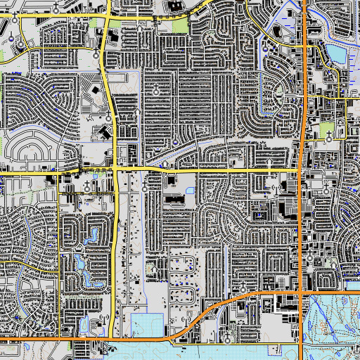 OpenTopoMap map of Lieder Elementary School, TX