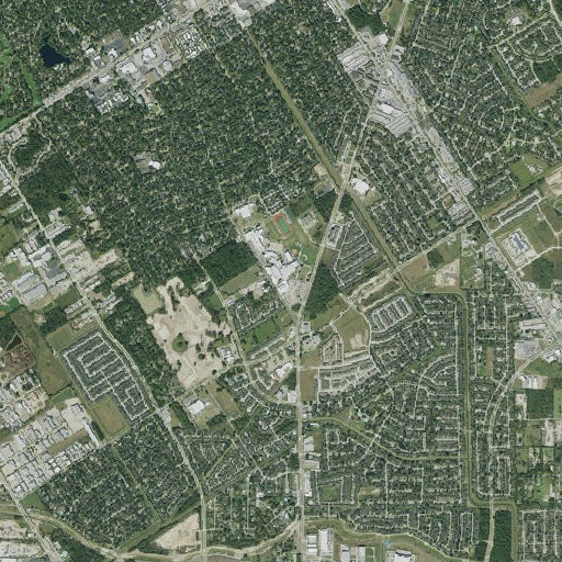 Aerial imagery of Klein Forest High School, TX