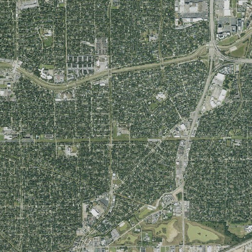 Aerial imagery of Johnston Middle School, TX