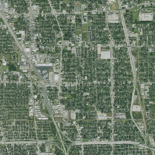 Aerial imagery of Janowski Elementary School, TX