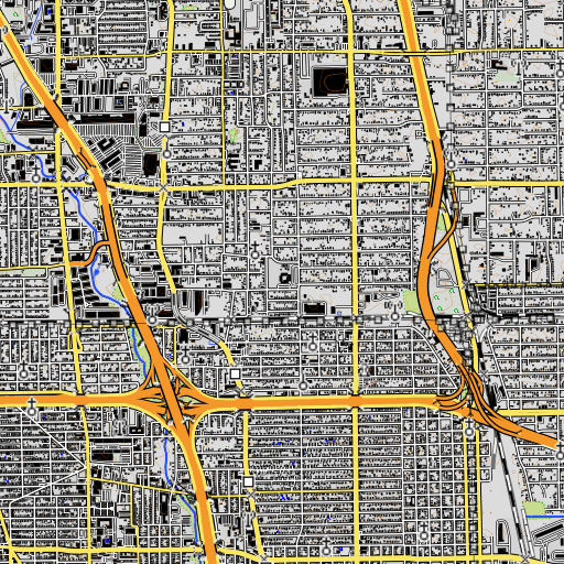 OpenTopoMap map of Herrera Elementary School, TX