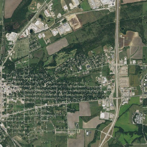 Aerial imagery of Franklin Elementary School, TX