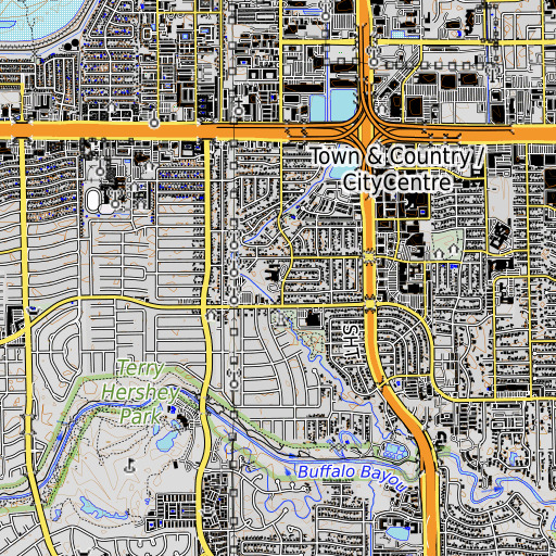 OpenTopoMap map of Rummel Creek Elementary School, TX