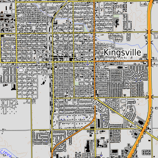 OpenTopoMap map of Lamar Elementary School, TX