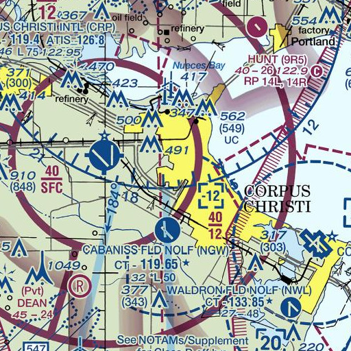 FAA VFR chart of Mary Grett Center, TX