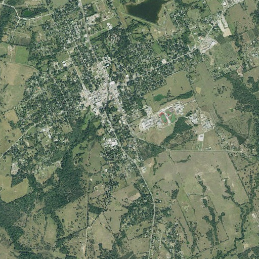 Aerial imagery of Madisonville High School, TX