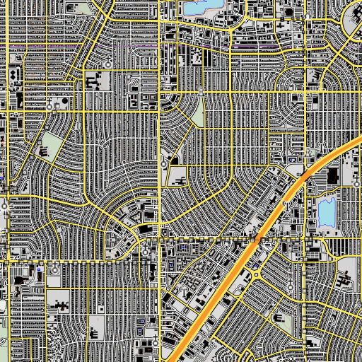 OpenTopoMap map of Paramount Terrace Elementary School, TX