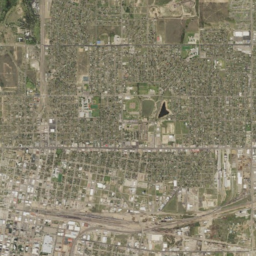 Aerial imagery of Rogers Elementary School, TX