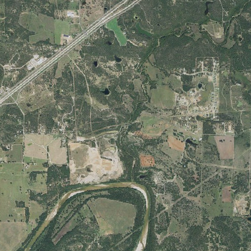 Aerial imagery of Brock High School, TX