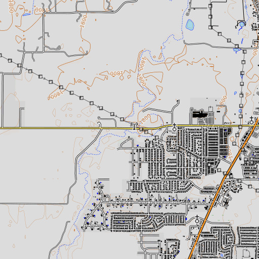 OpenTopoMap map of Wylie High School, TX