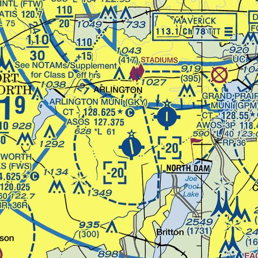 FAA VFR chart of Workman Junior High School, TX