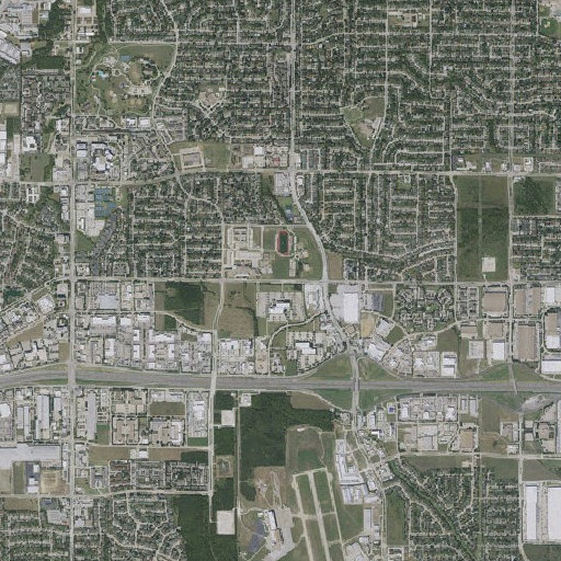 Aerial imagery of Workman Junior High School, TX