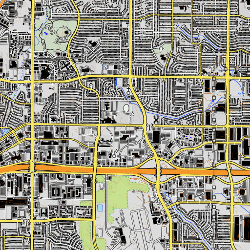 OpenTopoMap map of Workman Junior High School, TX