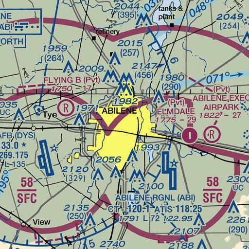 FAA VFR chart of Franklin Middle School, TX