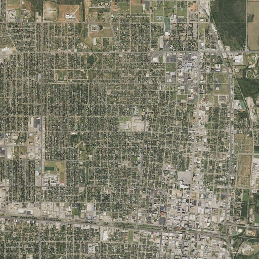 Aerial imagery of Franklin Middle School, TX