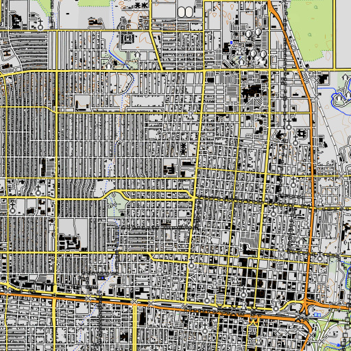 OpenTopoMap map of Franklin Middle School, TX
