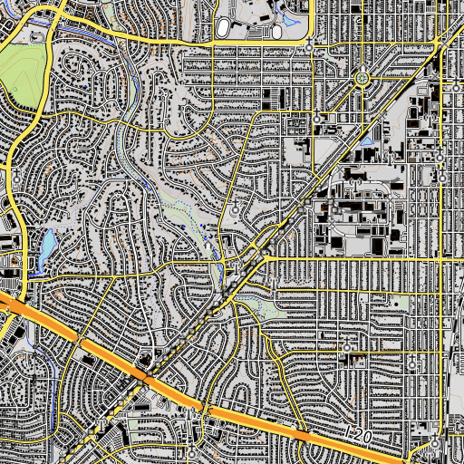OpenTopoMap map of Westcliff Elementary School, TX