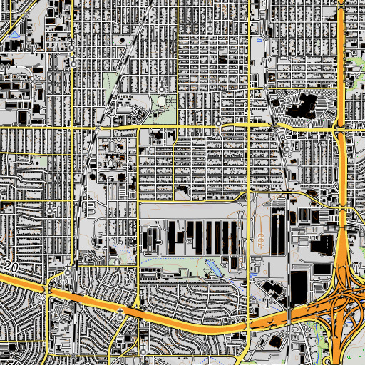 OpenTopoMap map of Hubbard Elementary School, TX