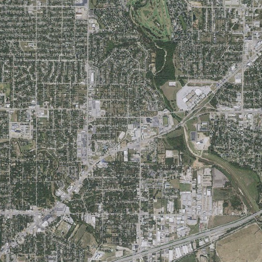 Aerial imagery of Birdville Elementary School, TX