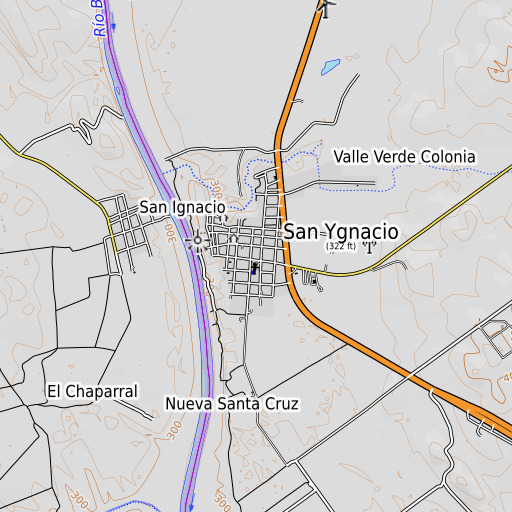 OpenTopoMap map of Benavides Elementary School, TX