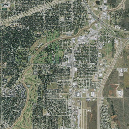 Aerial imagery of McGaha Elementary School, TX