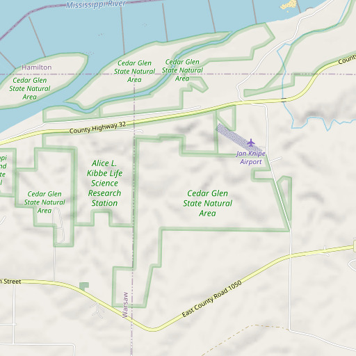 OpenStreetMap map of Cedar Glen Nature Preserve, IL