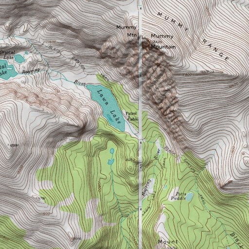 USGS 24K topo map of Lawn Dam, CO