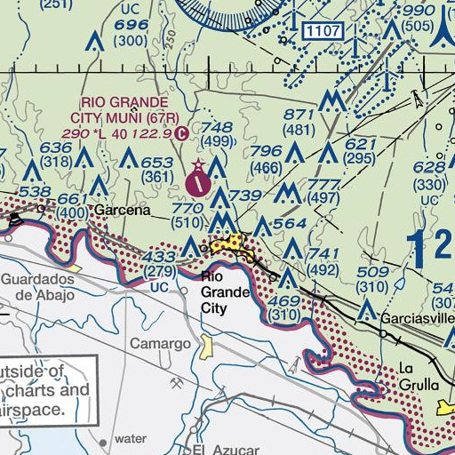 FAA VFR chart of Mitchell Colonia, TX