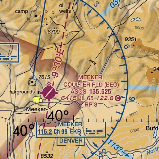 FAA VFR chart of McHatten Dam, CO