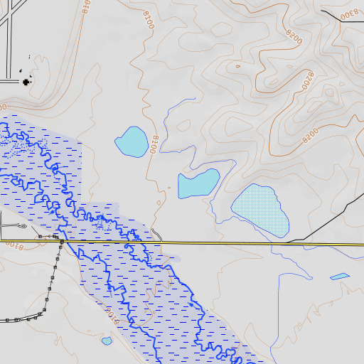 OpenTopoMap map of Jackson Dam, CO