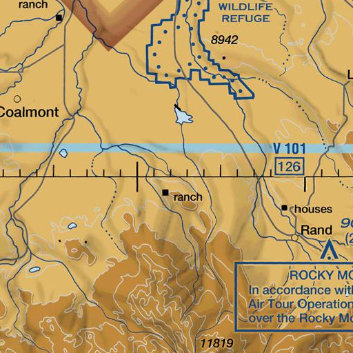 FAA VFR chart of Upper House Dam, CO