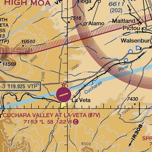 FAA VFR chart of Wright-Brink Dam, CO