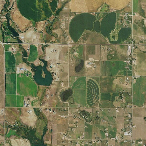 Aerial imagery of Caverly Dam, CO
