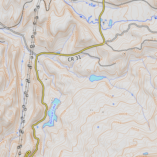 OpenTopoMap map of Dunham Dam, CO