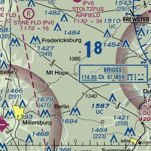 FAA VFR chart of Mount Hope Post Office, OH