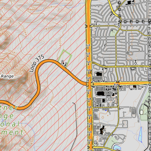OpenTopoMap map of Border Patrol Museum, TX