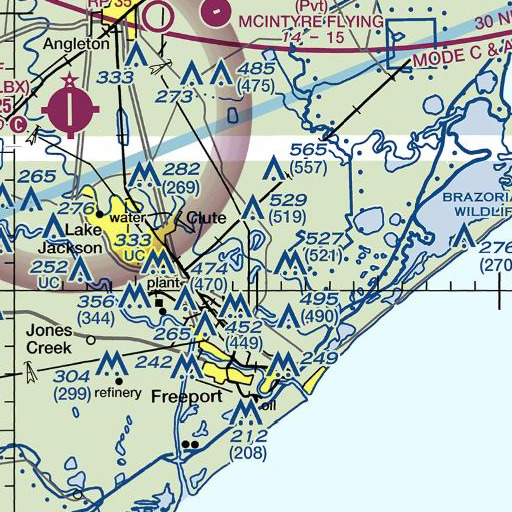 FAA VFR chart of Brazos Heritage Museum, TX