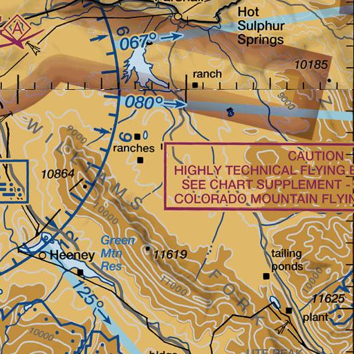 FAA VFR chart of Cole Dam, CO
