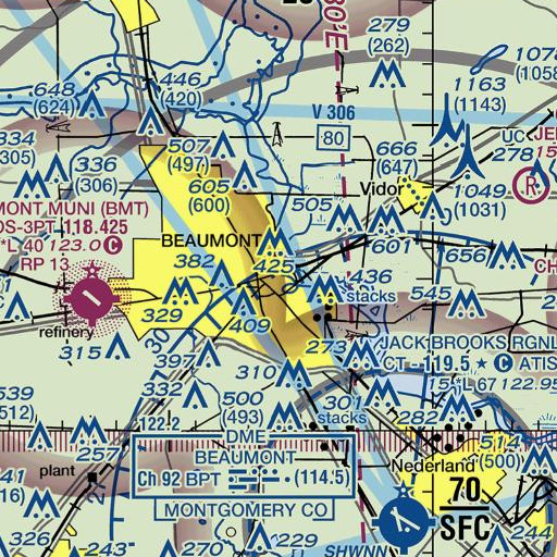 FAA VFR chart of Texas Energy Museum, TX