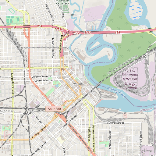 OpenStreetMap map of Texas Energy Museum, TX
