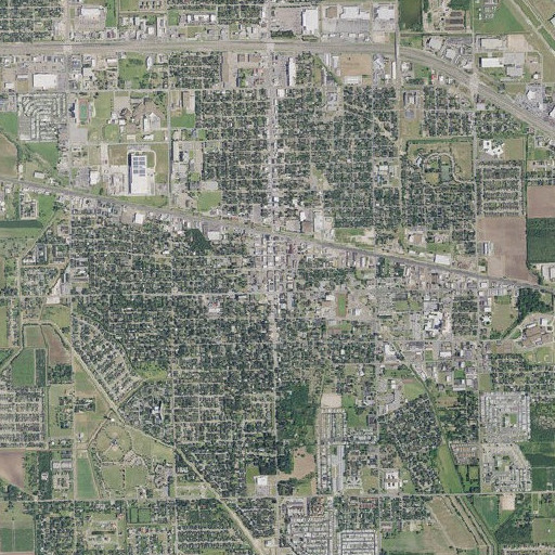 Aerial imagery of Weslaco Public Library, TX