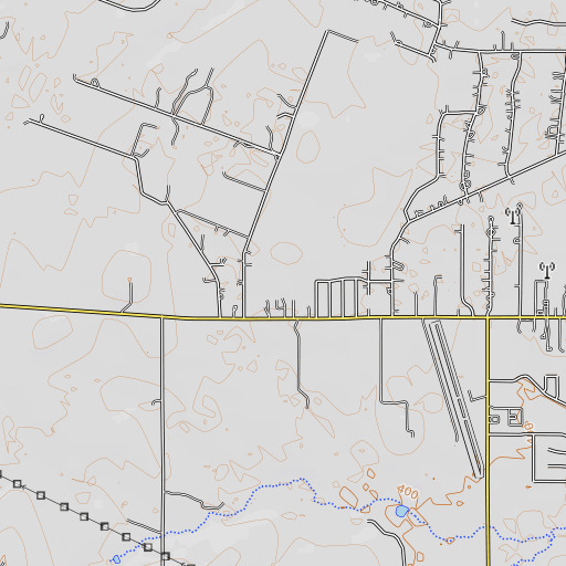 OpenTopoMap map of Westfall Branch Library, TX