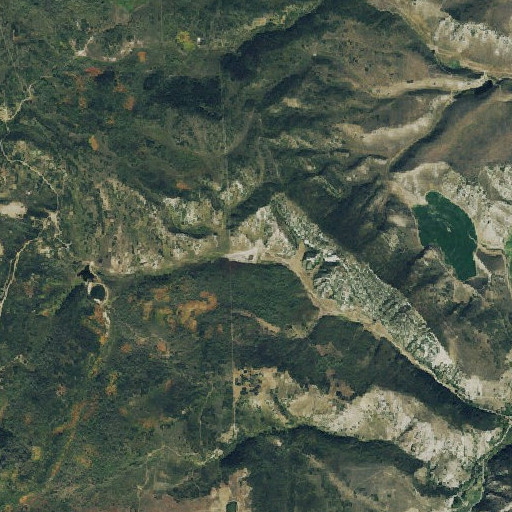 Aerial imagery of Sullivan Dam, CO
