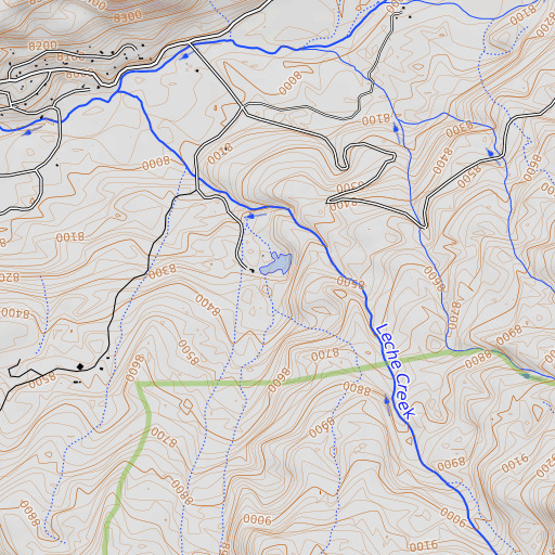 OpenTopoMap map of Slesinger Dam, CO