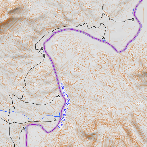 OpenTopoMap map of Cochran CountyLibrary, TX