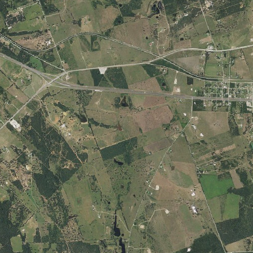 Aerial imagery of Denton Public Library, TX